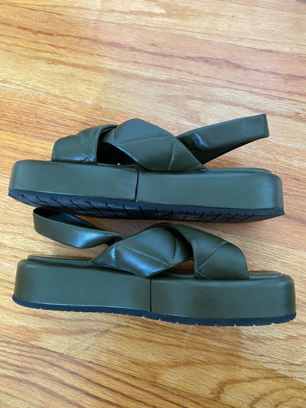 Prada Leather Slingback Sandals - Picture 2 of 5